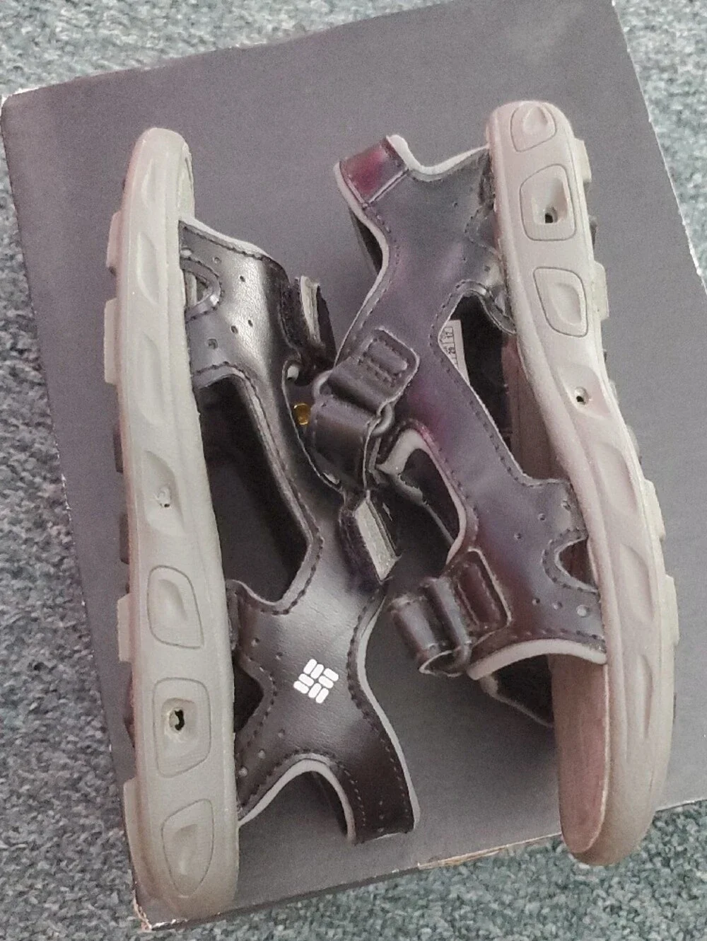 Columbia Kids Black and Gray Sport Sandals
